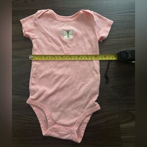 Carter's Baby 9mo Coral Pink Onesie with Butterfly